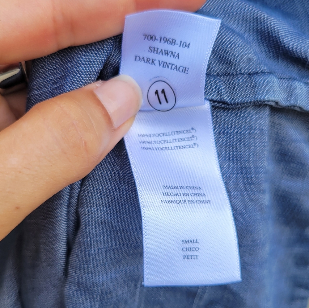 Rails Shawna Dark Vintage Denim Ruffled Shirtdres… - image 4